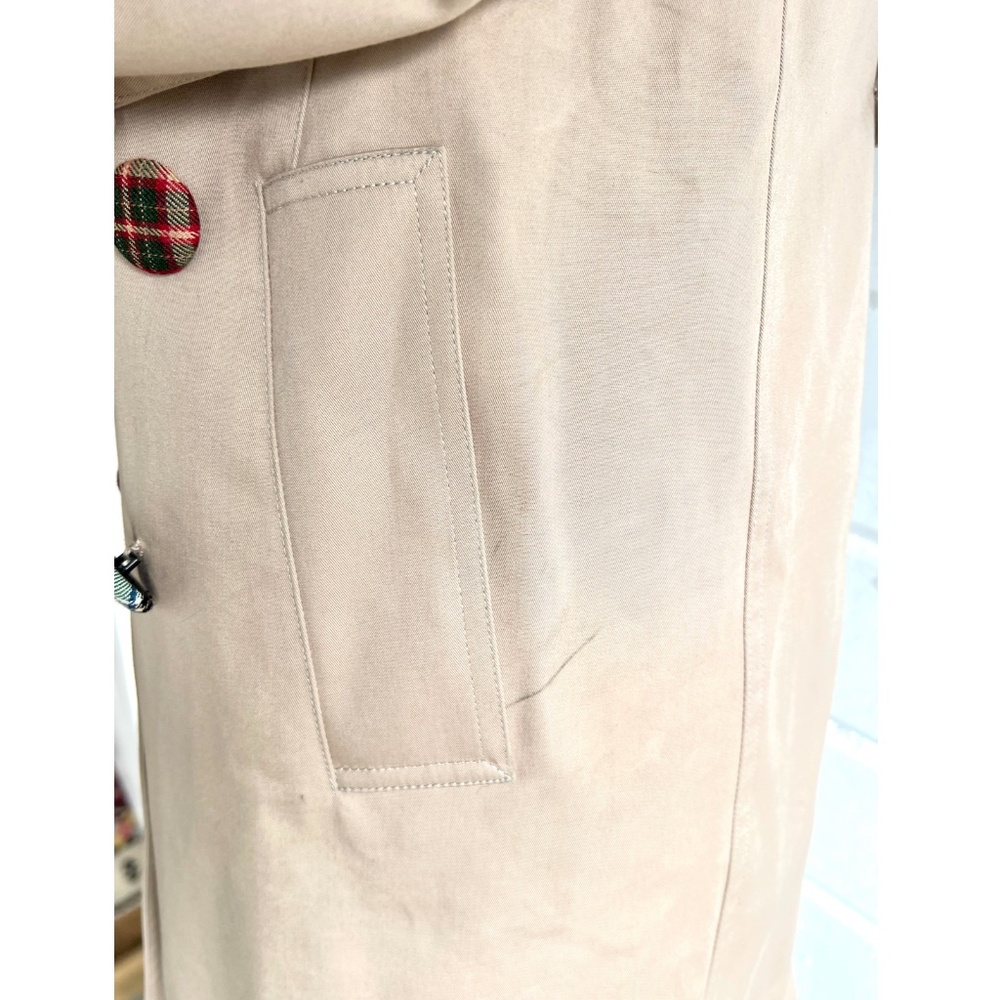 RAMDANE by Ramdame Touhami Trench Coat with Surplus Plaid Buttons - M - Picture 16 of 16